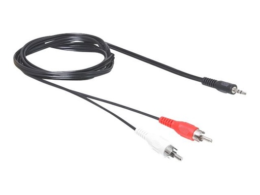 [84277] Delock Audiokabel - RCA x 2 männlich zu mini-phone