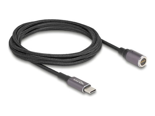 [80780] Delock Stromkabel - 24 pin USB-C (M) zu 8-poliger Steckverbinder magnetisch - 20 V - 3 A - 1.8 m - USB-C Power Delivery (60 W)