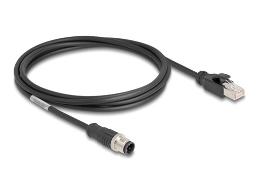 [80851] Delock Netzwerkkabel - M12 (4-polig) (M) zu RJ-45 (M)