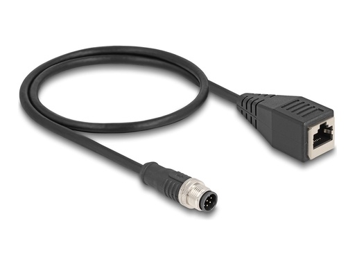 [60621] Delock Netzwerkkabel - 8-polig M12-A (M) zu RJ-45 (W)