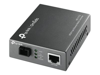 [MC111CS] TP-LINK MC111CS - Medienkonverter - 100Mb LAN - 10Base-T, 100Base-FX, 100Base-TX - RJ-45 / SC Single-Modus - bis zu 20 km - 1550 (TX)