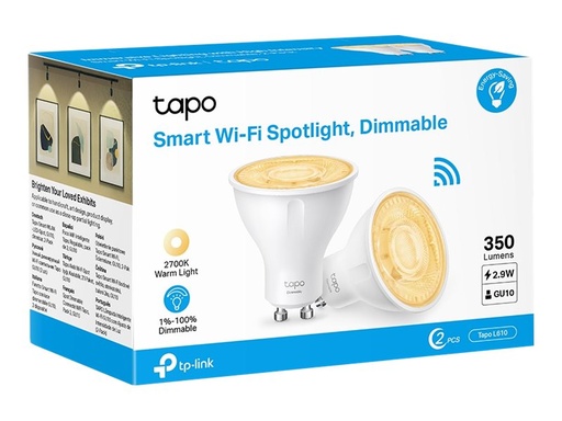 [TAPO L610(2-PACK)] TP-LINK Tapo L610 - LED-Spot-Glühbirne - GU10 - 2.9 W (Entsprechung 50 W)