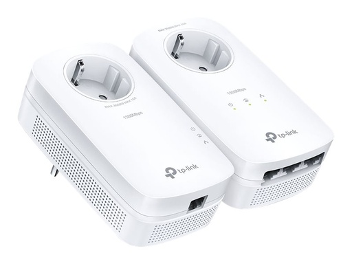 [TL-PA8033P KIT] TP-LINK TL-PA8033P Kit Av1300 Gigabit Passthrough Powerline Starter - Switch - Stromnetz (Powerline)