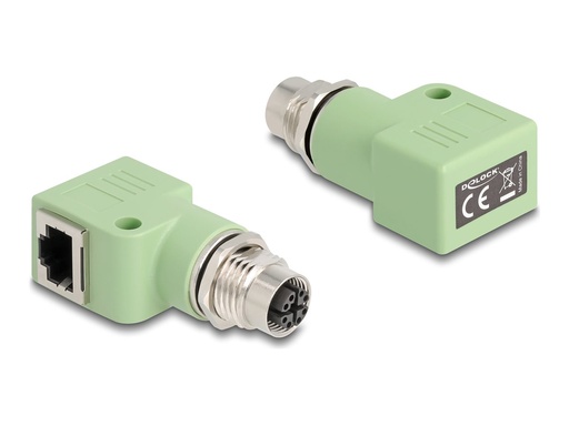 [60684] Delock Netzwerkadapter - 8 pin M12-X (W) zu RJ-45 (W)