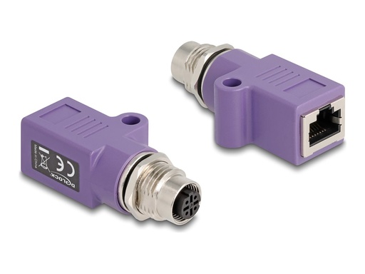 [60678] Delock Netzwerkadapter - 4-polig M12-D (W)