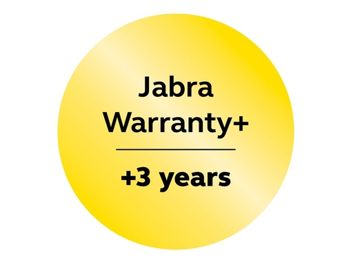 [850X-39893] Jabra Warranty+ - Serviceerweiterung - erweiterte Garantie - 3 Jahre (ab ursprünglichem Kaufdatum des Geräts)