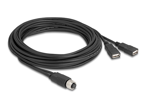 [60652] Delock Kabel USB / seriell - 8-polig M12-A (W)