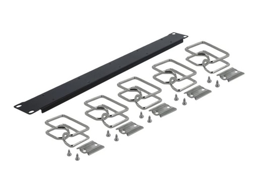 [42628] Delock Kabelführungsplatte für Schaltschrank - Schwarz - 1U - 48.3 cm (19")