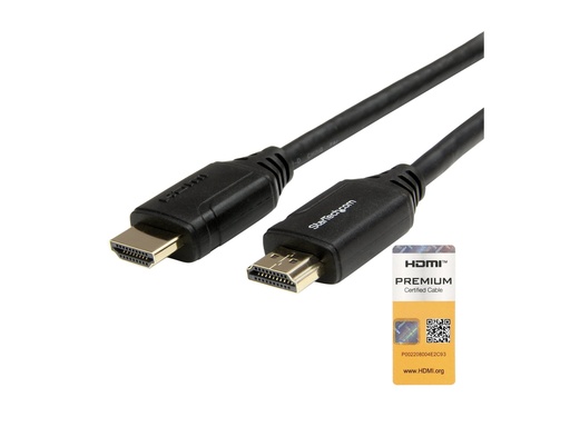 [HDMM3MLP] StarTech.com 3m HDMI 2.0 Kabel mit Riegel - 4K 60Hz Premium zertifiziertes High Speed HDMI Kabel mit Ethernet - HDR10, 18 Gbit/s - HDMI Monitorkabel - St/St - Schwarz (HDMM3MLP)