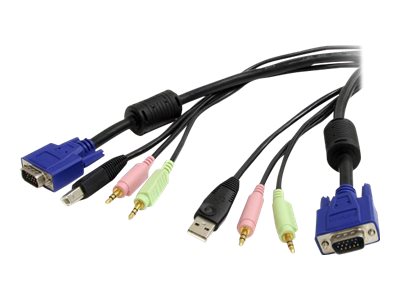 [USBVGA4N1A10] StarTech.com 3m 4-in-1 USB VGA KVM Kabel mit Audio und Mikrofon - Tastatur- / Video- / Maus- / Audio-Kabel - USB, HD-15 (VGA)