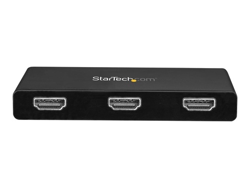 [MSTCDP123HD] StarTech.com USB C auf HDMI Multimonitor Adapter - 3 Port MST Hub - USB-C Multi Monitor - Monitor Splitter - USB 3.1 Typ C - Videoadapter - USB-C männlich zu HDMI weiblich - 30 cm - Schwarz - 4K30Hz (3840 x 2160)