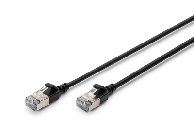 [DK-1632-A-010S-BL] DIGITUS CAT 6A F-FTP Slim Patchkabel, 1m, Schwarz