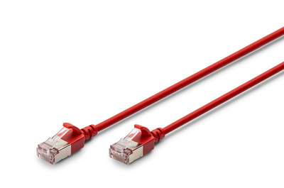 [DK-1632-A-020S-R] DIGITUS CAT 6A F-FTP Slim Patchkabel, 2m, Rot