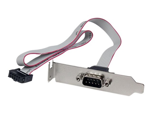 [PLATE9M16LP] StarTech.com 1 Port Seriell DB9 Slotblech mit 10 Pin Pinheader Kabel 40cm - Low Profile - Serielles Bedienfeld - DB-9 (M)