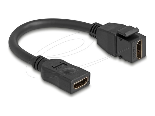 [90685] Delock HDMI-Verlängerungskabel - HDMI weiblich Keystone zu HDMI weiblich - 20 cm - Schwarz - 8K60Hz (7680 x 4320)