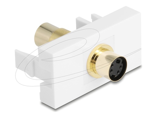 [90872] Delock Easy 45 - Einrastmodul - vergoldet - 4-poliger Mini-DIN ( weiblich )
