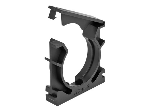 [60488] Delock Kabelhalter - mit Sicherungsclip, 34,5 mm - Schwarz (Packung mit 4)