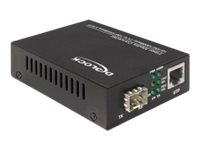 [86110] Delock Delock Media Converter 10/100/1000Base-T to 100/1000Base-X SFP - Medienkonverter - 1GbE - 10Base-T, 100Base-TX, 1000Base-T, 1000Base-X, 100Base-X - RJ-45 / SFP (mini-GBIC)