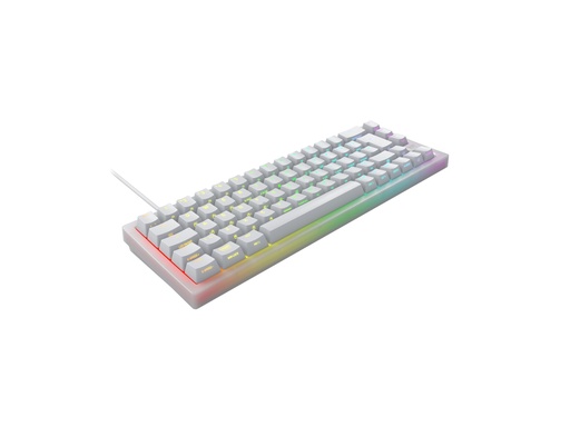 [CX-K5V2-RGB-CPT-TPWHITE-R-FRA] Cherry XTRFY K5V2 - Tastatur - 65% - compact - hintergrundbeleuchtet - USB - AZERTY - Französisch - Tastenschalter: CHERRY MX2A Red (austauschbar im laufenden Betrieb)
