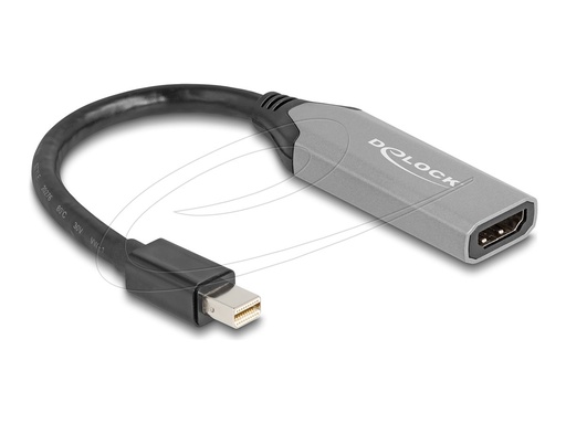 [64331] Delock Adapterkabel - Mini DisplayPort männlich zu HDMI weiblich - 15 cm - Grau, Schwarz - aktiv, 8K60Hz (7680 x 4320)