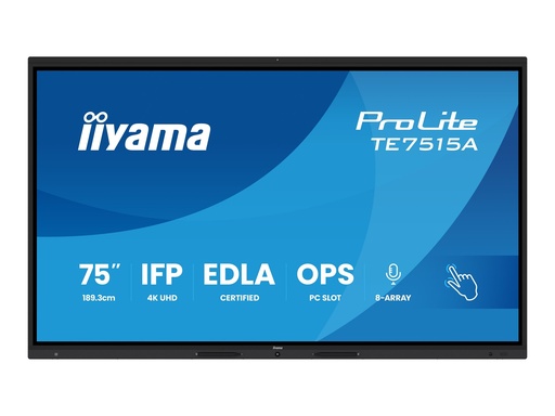 [TE7515A-B1AG] Iiyama ProLite TE7515A-B1AG - 190 cm (75") Diagonalklasse (189.3 cm (74.5")