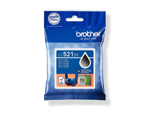 [LC521BK] Brother LC521BK - Schwarz - original - Kissenverpackung