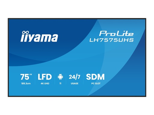 [LH7575UHS-B2AG] Iiyama ProLite LH7575UHS-B2AG - 190 cm (75") Diagonalklasse (189.3 cm (74.5")