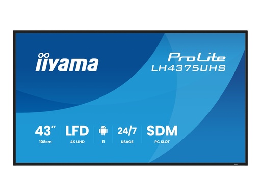 [LH4375UHS-B2AG] Iiyama ProLite LH4375UHS-B2AG - 109 cm (43") Diagonalklasse (108 cm (42.5")