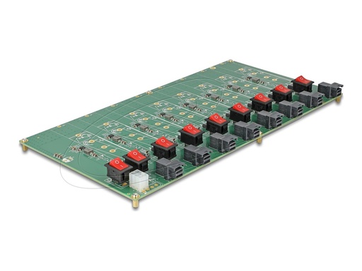 [61073] Delock Schnittstellenadapter - Testplatine, 8 x M.2 NVMe mit SFF-8643 - M.2 22110, M.2 2230, M.2 2242, M.2 2260, M.2 2280 (M.2 22110, M.2 2230, M.2 2242, M.2 2260, M.2 2280)