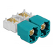 [90356] Delock HSD Z Stecker 2 x PCB - HSD Z - HSD Z - Männlich - 90° - Gold - Blau
