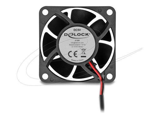 [67289] Delock Gehäuselüfter - axial - 60 mm - Schwarz