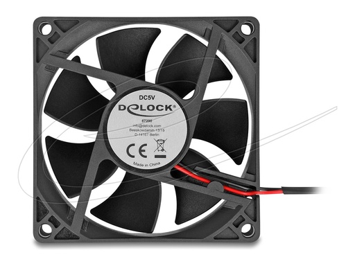 [67290] Delock Gehäuselüfter - axial - 80 mm - Schwarz