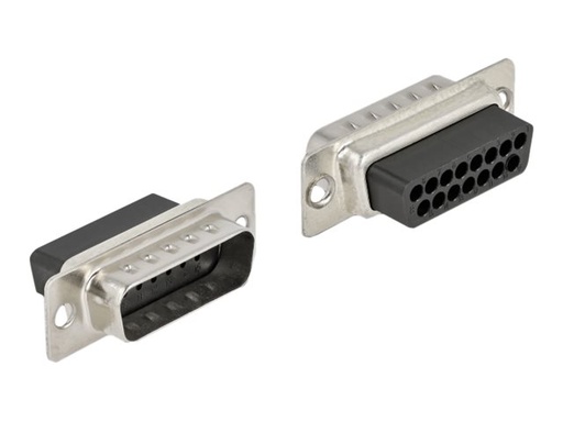 [66709] Delock Crimp-Gehäuse - 15-poliger D-Sub Crimp-Stecker (Packung mit 4)