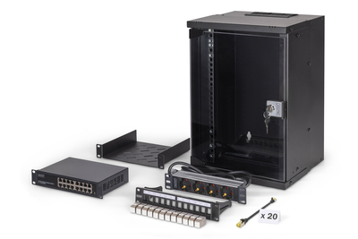 [DN-49103-SET] DIGITUS Netzwerk-Set SOHO Pro, 254 mm (10") - 9HE, 315 x 300 mm (B x T)