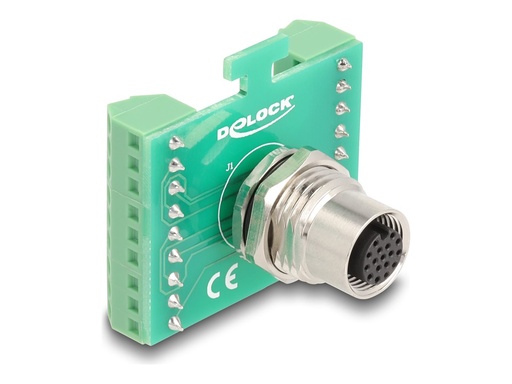 [60660] Delock Netzwerkadapter - 17 pin M12 (W) zu