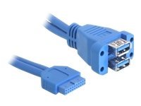 [82942] Delock USB 3.0 Pin Header - USB-Kabel intern auf extern - 19-poliger USB 3.0 Kopf (W)