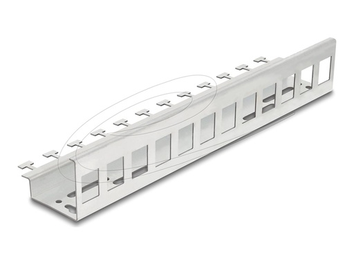 [90631] Delock Keystone Halterung 12Port Hutschienen u. Handmontage