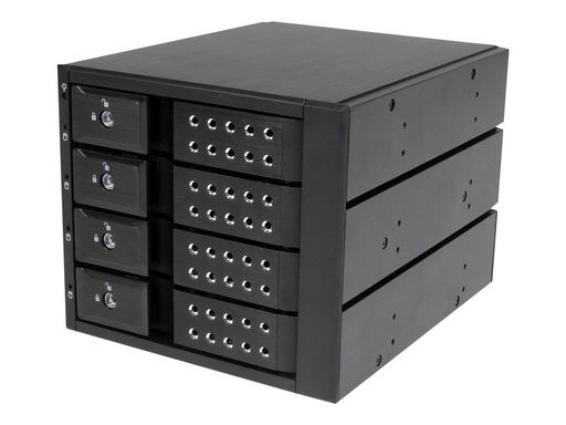 [HSB4SATSASBA] StarTech.com 4-fach 3,5 trägerloser SATA Festplatten Aluminium Wechselrahmen/Backplane - 4 Bay 3,5 Zoll (8,9cm)