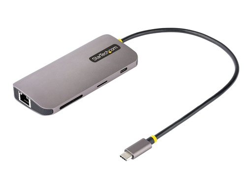 [115B-USBC-MULTIPORT] StarTech.com USB C Multiport Adapter, 4K 60Hz HDMI Anschluss, 5Gbit/s USB-A Hub, USB C auf HDMI,  100W PD, GbE, SD/MicroSD, 30cm Kabel, Reiseadapter, Thunderbolt 3 Dockingstation (115B-USBC-MULTIPORT)