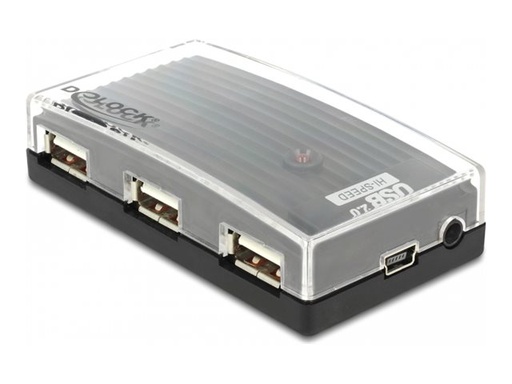 [64203] Delock Hub - 4 x USB 2.0 - Desktop - AC