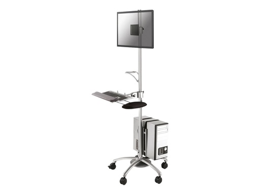 [FPMA-MOBILE1800] Neomounts FPMA-MOBILE1800 Mobiler Arbeitsplatz 10-27" - Silber - Multimedia-Wagen - Aluminium - 6 kg - 25,4 cm (10") - 68,6 cm (27")