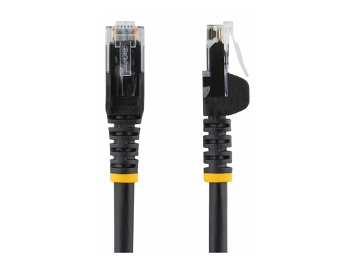 [N6PATC150CMBK] StarTech.com 1.5m CAT6 Ethernet Cable, 10 Gigabit Snagless RJ45 650MHz 100W PoE Patch Cord, CAT 6 10GbE UTP Network Cable w/Strain Relief, Black, Wiring is UL Certified/TIA - Category 6 - 24AWG (N6PATC150CMBK)
