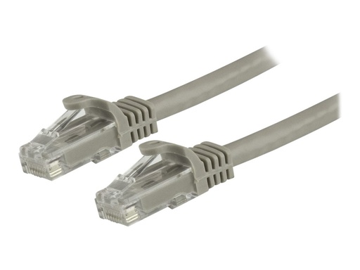 [N6PATC150CMGR] StarTech.com 1.5m CAT6 Ethernet Cable, 10 Gigabit Snagless RJ45 650MHz 100W PoE Patch Cord, CAT 6 10GbE UTP Network Cable w/Strain Relief, Grey, Wiring is UL Certified/TIA - Category 6 - 24AWG (N6PATC150CMGR)