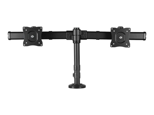 [ARMBARDUOG] StarTech.com Dual-Monitor-Arm Halterung - Für bis zu 27-Zoll-Monitore - Flaches Design - Tischhalterung oder Tüllenloch-Monitorhalterung - Aufstellung - für 2 Monitore - Kunststoff, Aluminium, Stahl - Schwarz - Bildschirmgröße: 33-68.6 cm (13"-27")
