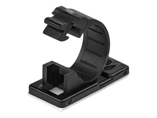 [CBMCC2] StarTech.com 100 Selbstklebende Kabelklemmen Mittel - PC Kabelmanagement/Kabelhalterung - Kabel Organisator - Netzwerk/USB/Ethernet Kabelclips - Nylonklemme UL/94V-2 Brandklasse - Schwarz (CBMCC2)