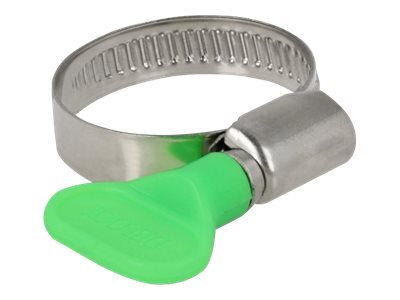 [19439] Delock Butterfly - Schlauchschelle - geeignet für 22 - 32 mm Schlauch - grün (Packung mit 10)