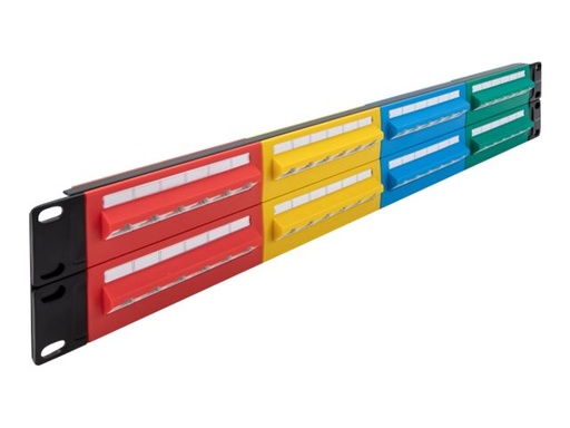 [66881] Delock Patch Panel - Schrankmontage - CAT 5e - RJ-45 X 48 - Blau, Gelb, Rot, grün - 2U - 48.3 cm (19")