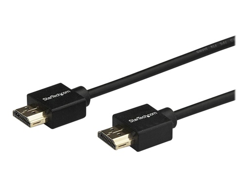[HDMM2MLP] StarTech.com 2 m HDMI 2.0 Kabel, 4K 60Hz Premium zertifiziertes Hochgeschwindigkeits HDMI Kabel mit Ethernet, Ultra HD HDMI Kabel, Kabel für Fernsehgerät/Monitor/Laptop/PC, HDMI auf HDMI (HDMM2MLP)
