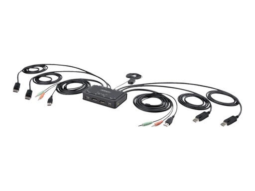 [C2-DD46-UA2-CBL-KVM] StarTech.com 2-Port Dual Monitor KVM Switch DisplayPort