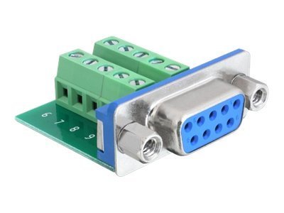 [65268] Delock Adapter Sub-D 9 Pin Buchse > Terminalblock 10 Pin - Sub-D 9 Pin Buchse - 10 Pin Terminalblock